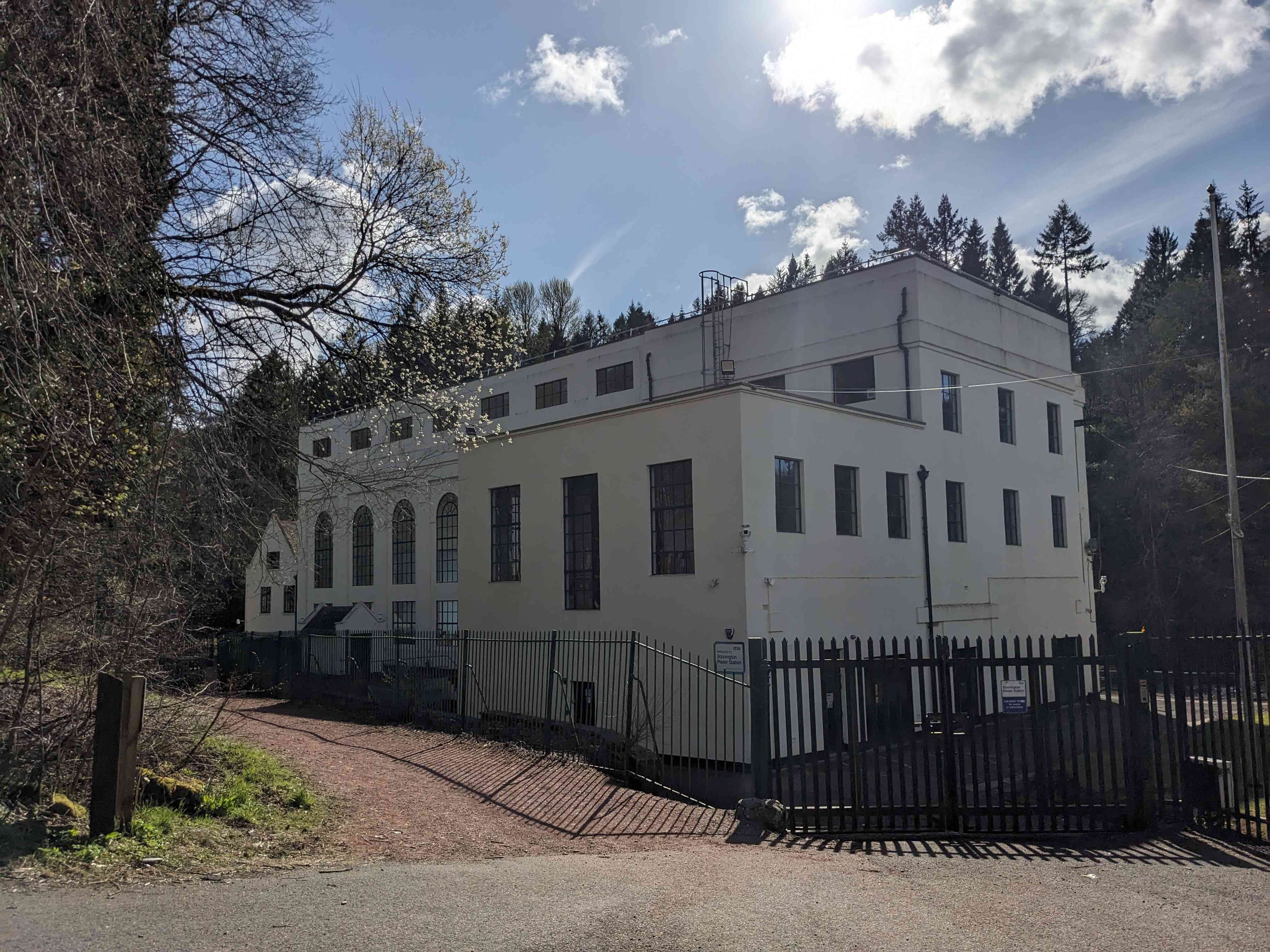 The modernist Bonnington hydro-electric power station, 11MW, completed 1926