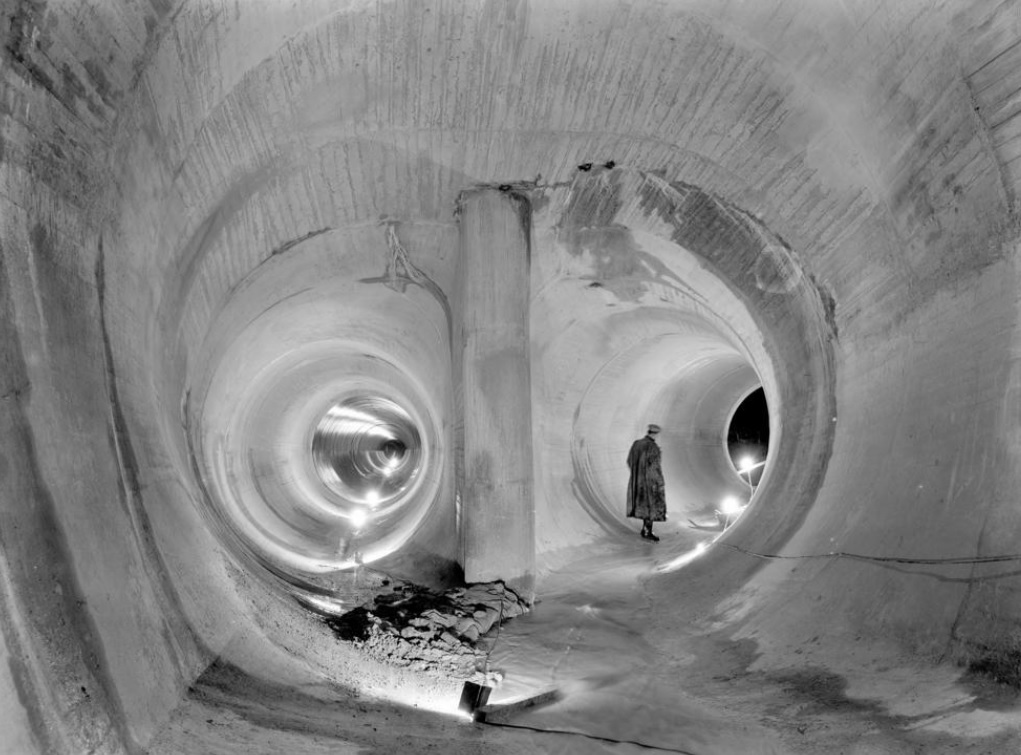 Bifurcation joint in an underground section of the Sloy hydro scheme