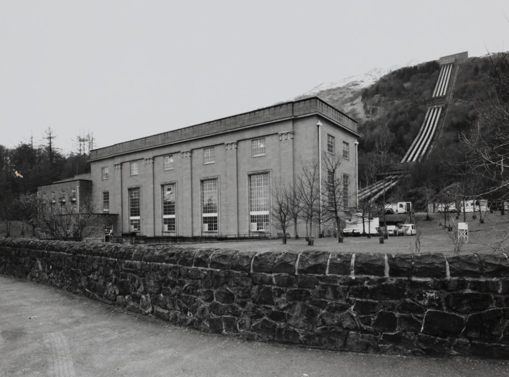The Loch Sloy hydro-electric power station, completed 1950