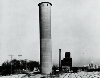 The Peavy-Haglin grain elevator.
