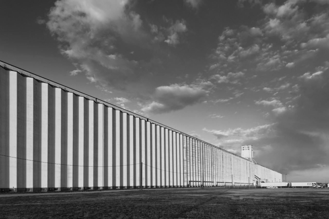 Grain storage at Hutchison, Kansas - more than 1/2 a mile long.
